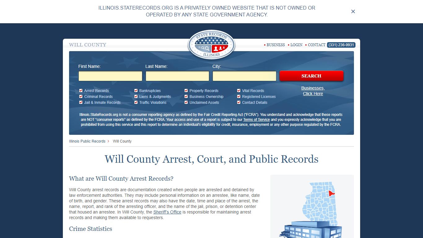 Will County Arrest, Court, and Public Records